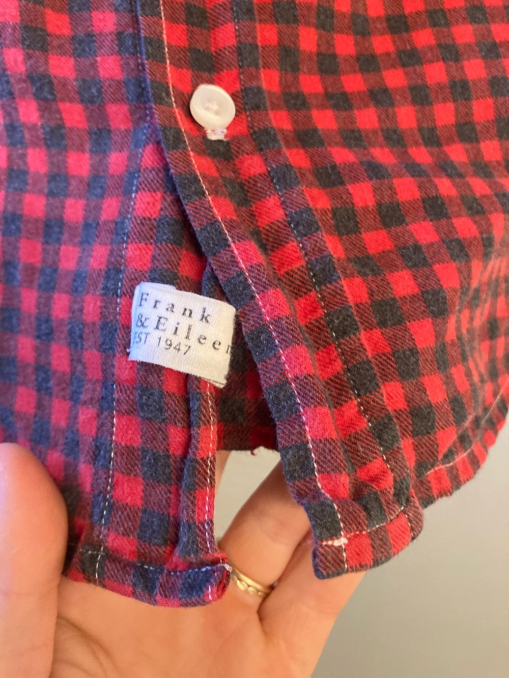 Frank & Eileen Red and Black Check Button-Down Shirt - Picture 3 of 5